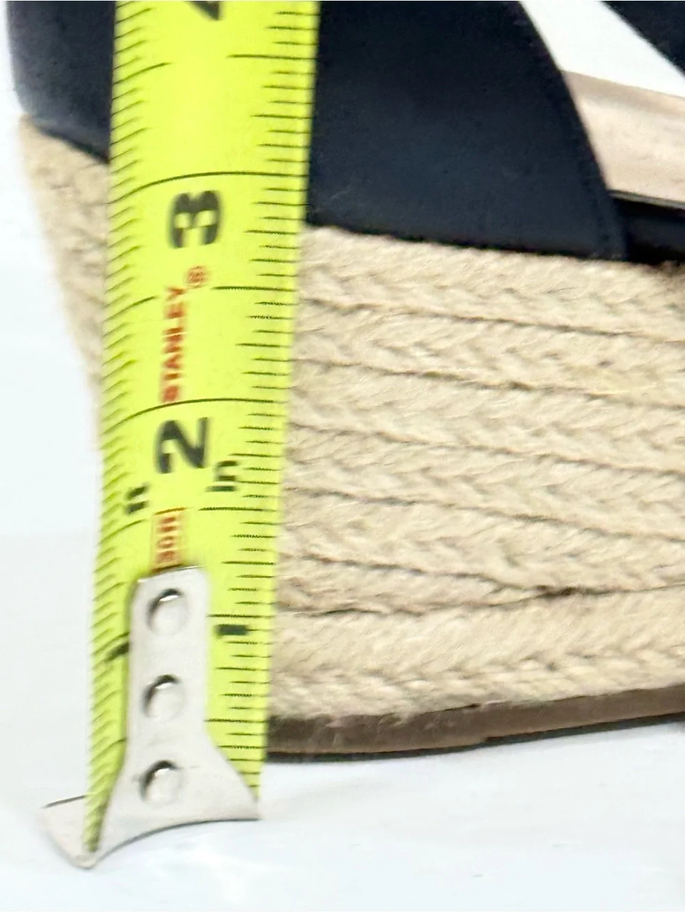 Tommy Hilfiger TWGEMINA  Navy & Cream Espadrille Jute 3” Wedge Sandals Size 8.5